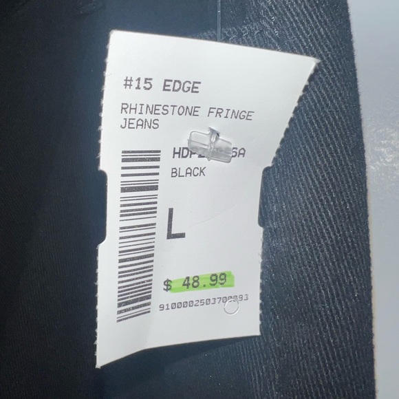 Ripped rhinestone fringe jeans - Picture 6 of 7